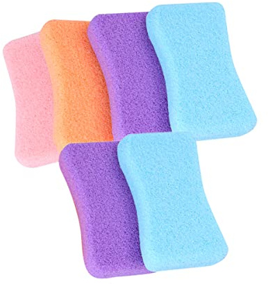 WRITWAA 6 Pezzi Pietra Pomice per Piedi Raspa Esfoliante per Talloni Screpolati in Pu Strumento Pedicure per Rimuovere la Pelle Morta Cura dei Piedi Colore Casuale