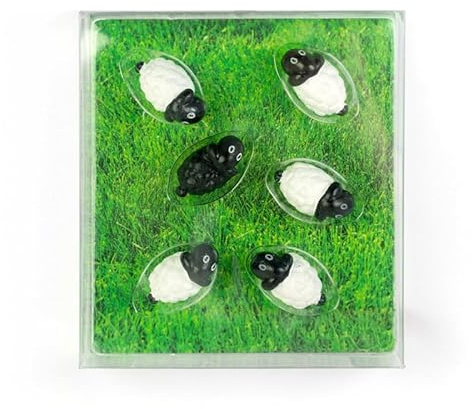Kraftheld | 6er Set Deko-Magnete Sheep | Schaf-Magnete, Weide | bunt, dekorativ, farbenfroh | Kühlschrankmagnete in Form von Tieren | Magnet-Deko als Geschenk