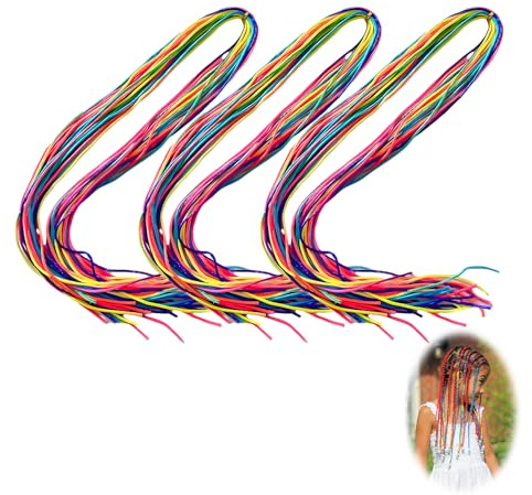 96 PCS Extension Capelli Bambine, Ciocche Colorate per Capelli Estensioni C apelli Trecce Glitter per Trecce C-apelli Accessori Alla Moda Per Donne e Ragazze, per Ragazze Partito Festival (90 cm)