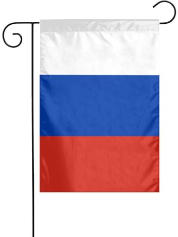 YYHWHJDE Mât de drapeau russe à motif de drapeau de jardin extérieur décoration tendance 30,5 x 45,7 cm