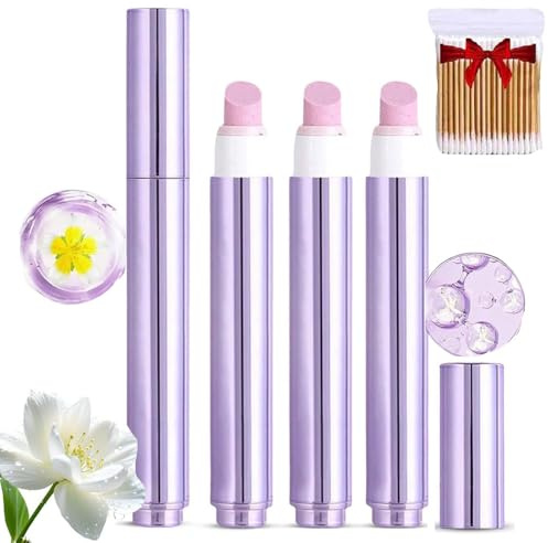 3 pezzi Penna Per La Cura Delle Unghie 3 In 1 Upgrade 2025,Penna Per Olio Per Cuticole, Penna Per Olio Per Cuticole Con Punta In Ceramica Per Pellicinesecche, Idrata, Rinforza E Illumina Le Unghie