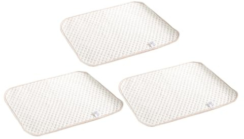 GARIOUANS 3 Stück-pack Babybettauflage aus Baumwolle Neugeborenen Windelmatte Hautfreundlich Beige für Kinderwagen und Babybett