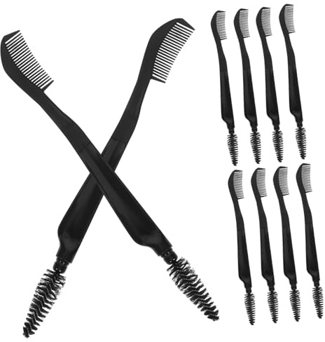 CRILSTYLEO 10 pièces Lot de Brosses Sourcils Double Embout Multifonctionnelles Peigne Cils Compact et Léger pour Maquillage et Voyage Outil Beauté Pratique pour Femmes
