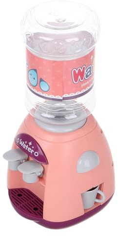 FIXOSHEE Mini Dispensador de Agua Infantil de Juguete Eléctrico sin Pilas Doble Salida de Agua Color Rosa Tamaño Pequeño para Adecuado para Juego de Simulación y Desarrollo Motor