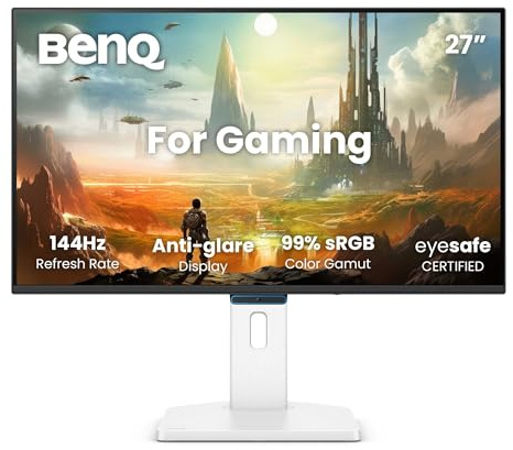 BenQ GW2790TC 27 1080p FHD 144Hz IPS Eye-Care Home Office Monitor, USB-C, 1920x1080, Visual Optimizer, Flicker-free, Low Blue Light, Ultra Slim Bezel, Certificato TUV, Design ergonomico, Eye-CareU