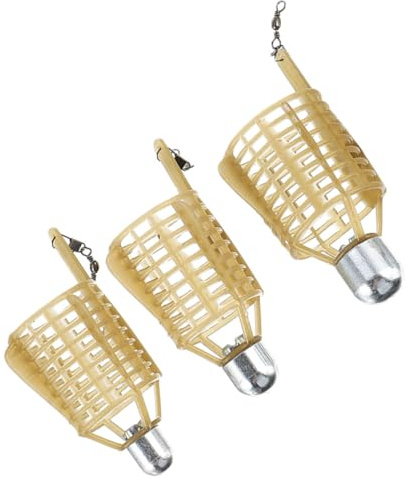PAMINGONO 3 Pezzi Trappola Esca da Pesca Gabbia Reticolare Resistente per Esche Piccola e Pratica per Pesca Outdoor