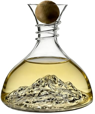 HonJiekomy Carafe à Vin Décanteur | Carafe en Verre 1800 ml Grande Capacité - Décanter pour Alcools Ménager | pour Collectionneurs, Soirées de Dîner, Dégustations, Mariages, Barmans, Bars, Hôtels,
