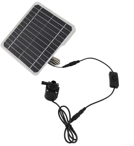 Kit d'eau solaire 30 W pour irrigation de jardin avec interrupteur de débit réglable et support de montage, sortie 800 l/h, pour ascenseur, monocristal DC 12 V