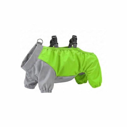Sommer Kleidung für Hunde Regenmantel mit vollständiger Abdeckung und Vier Beinen, Allwetter-Regenmantel für kleine bis mittlere Größen (Green, XXXL)
