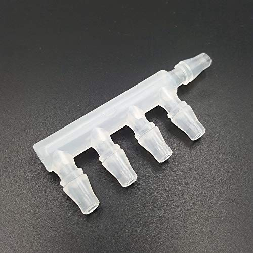 NO LOGO FMN-Gear 5-Wege-Schlauchverbinder, Polyethylen, lebensmittelecht, für 3-6 mm Schlauch, 2 / 5 Stück