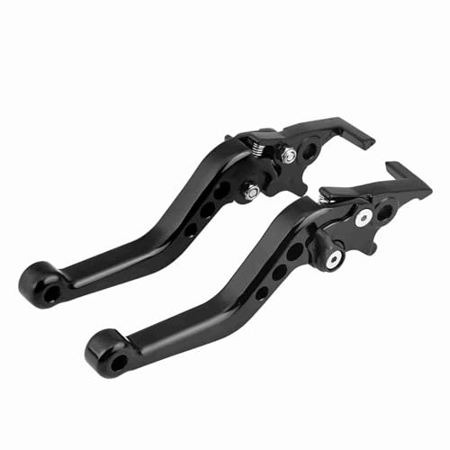 Bediffer Doppelscheiben-Motorbremshebel Motorbremskupplung 1 Paar CNC-Aluminium-Motorlegierungs-Bremshebel Universal(Black), Sitze und Zubeh?r,Pedal,Pedale und Zubeh?r
