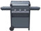 Campingaz Gasgrill 3 Series Select, BBQ Gas-Grillwagen mit 3-Brennern aus Edelstahl, Deckel mit Thermometer, InstaClean Aqua, Culinary Modular System, 10.2 kW Leistung, Außenküche, Grau
