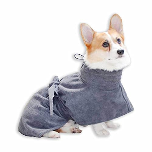 Monkimau Hundebademantel aus Mikrofaser für kleine mittelgroße große Hunde (XS)