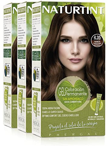 Naturtint Biobased | Haarfarbe Oohne Ammoniak | 4.35 Farbe Tief Cappuccino Braun | Hoher Anteil an natürlichen Inhaltsstoffen | 3er Pack | 510 ml