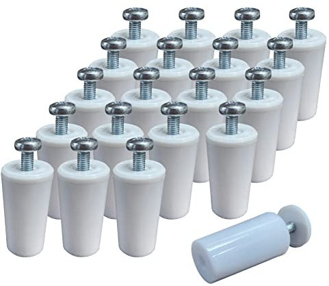 20 Fermi per Tapparelle bianchi 40 mm per Tapparelle PVC. Ogni Fermo Finestra Comprende Tutto il Necessario per il Montaggio, Rondelle e Viti. Blocca tapparelle Bianco. Prodotto in Spagna.