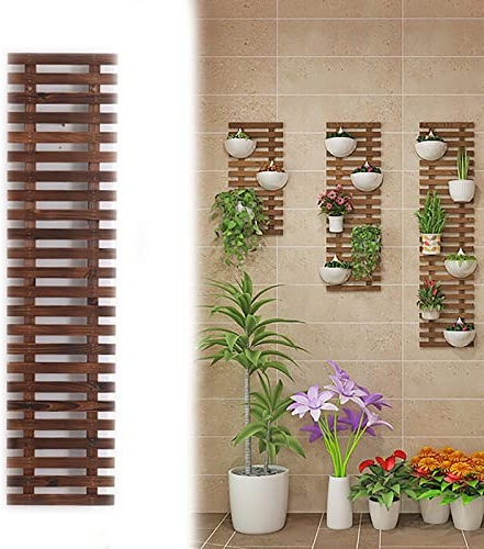 XLHWJCP Fioriera con Grigliato in Legno da Giardino Vaso per Piante Rampicanti,Griglia Resistente Naturale,per Sostegno a Muro Fiori e Piante Fioriere Sospese Decorazione Murale Terrazza