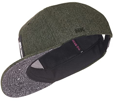 Nebelkind Snapback-Cap-Herren Damen Bandana Oliv-grün, Einheitsgröße OneSize, Größenverstellbar, Unisex, hochwertige Basecap trendig, Streetwear Style, Baseball-Kappe mit geradem Schirm, Retro