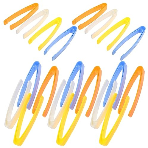 Toyvian 20 Piezas Pinzas de Plástico para Niños Pequeños Juego Sensorial Pinzas para Niños Experimentos Pinzas de Juguete Pinzas para Manualidades Pinzas de Plástico Antideslizantes