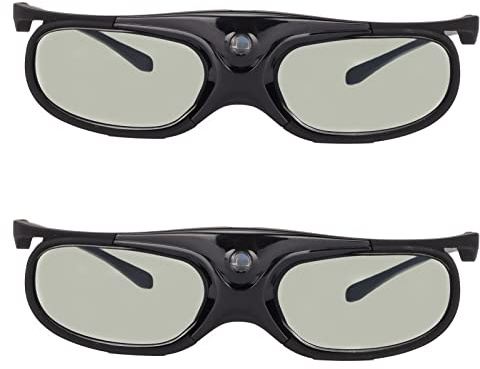 Occhiali 3D DLP Link 2 Pezzi 144Hz per Proiettori, Compatibili conBenQ Acer VivitekViewsonic, Design Alla Moda, Caratteristiche Eccezionali