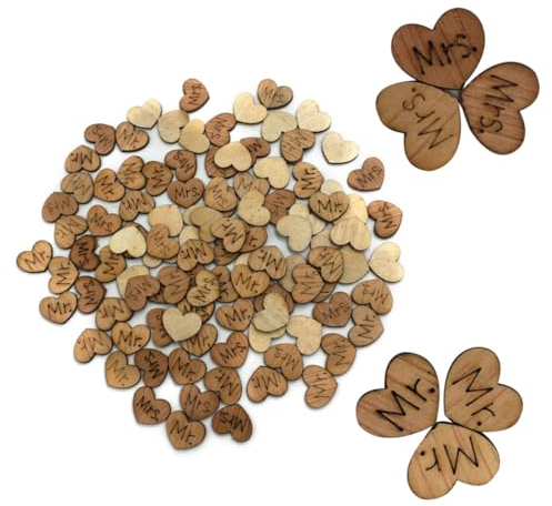 HAPINARY 100st Holzschnallen Knöpfe in Herzform Herzknöpfe Aus Holz Holzknöpfe Liebe Bambus Knopf Mich