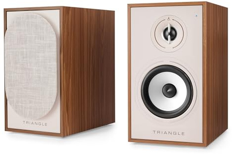Triangle - BOREA BR02 Connect Active Speakers - Bluetooth Bookshelf Speakers with 2x 50W Amplifier - HD Audio - PHONO/Turntable TV Arc & USB Inputs - 176 x 310 x 274 mm - Oak (Pair)