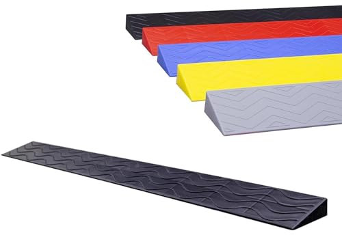 Türschwellenrampe, Bordsteinrampe, rutschfeste Rampe 1 Bis 6,5 cm Hoch, Haushalt, rutschfeste Stufen, Rampen, Türöffnung for Fahrrad, Rollstuhl, Reinigung, Roboter, Garage, Lager (Color : Grey, Size