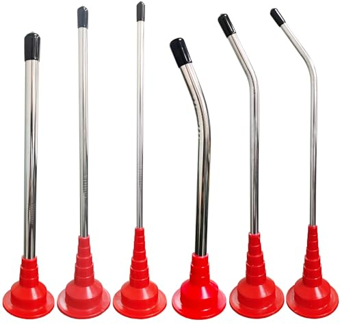 6 PCS Long Sausage Glue Nozzles | Three Straight, Three Curved