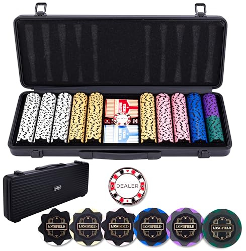 Engelhart Mallette Poker Noire 500 Jetons de Poker 14 g - 320960