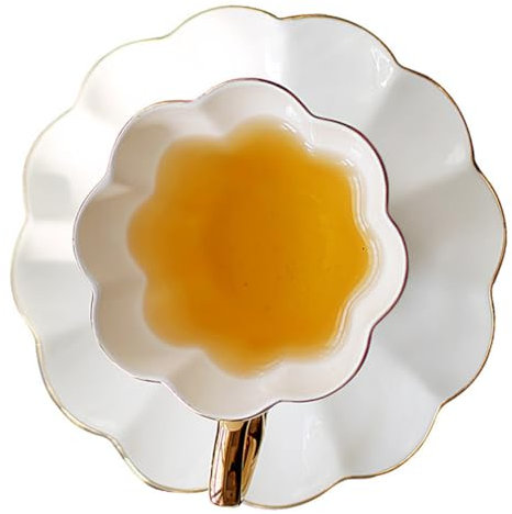 HOLIDYOYO Set Di Tazze Da in Porcellana Tazza Da Latte Piattino Tazze Tè Per Uso Casalingo Tazza Con Manico Per Bevande Calde Raffinate