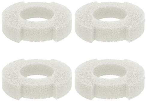 Pawfly 4 Pcs Replacement Filter Pads 20 L Mini Aquarium Sponge Filter, Aquarium Filter Media Sponge, White Foam for Fish Tank Water Filtration