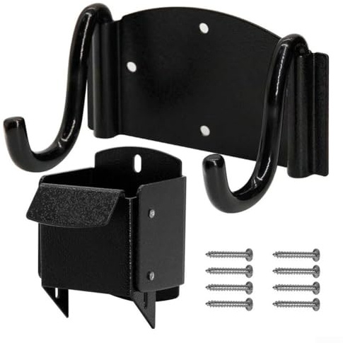 Yuanpgky Heavy Duty Wheelbarrow Storage Hook, Wall Mounted Wheelbarrow Holder, With Spring-Loaded Lifter Latch, For Shed Garage Garden Tool Storage