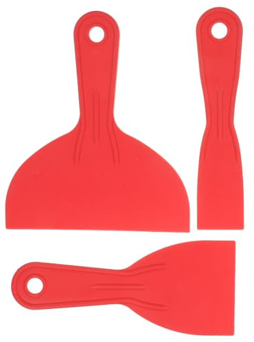 EXHUMKY 3pezzi Raschietti Per Stucco Plastica Flessibile Strumenti Professionali Per Applicazione Wallpaper e Riparazioni Muro Perfetti Per Finiture Lisce e Precise