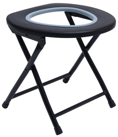 SOIMISS Sedia Da Toilette Pieghevole Per Sgabello Wc Realizzata in Materiale Di Design Antiscivolo Per Sicurezza Facile Da Aprire e Riporre Adatta Per Donne Anziane Gravidanza