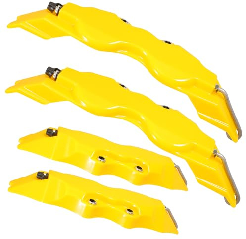 Gogogmee 2 set Copri Pinza Freno Gialli Protezione Completa Anteriore e Posteriore per Auto Facili da Installare Materiali Resistenti Design Accattivante per Estetica Stilizzata