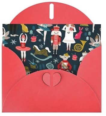 Pearl Paper - Tarjeta de felicitación para mujer, diseño de cascanueces de ballet, danza de Navidad, cumpleaños, Acción de Gracias, Navidad, Año Nuevo
