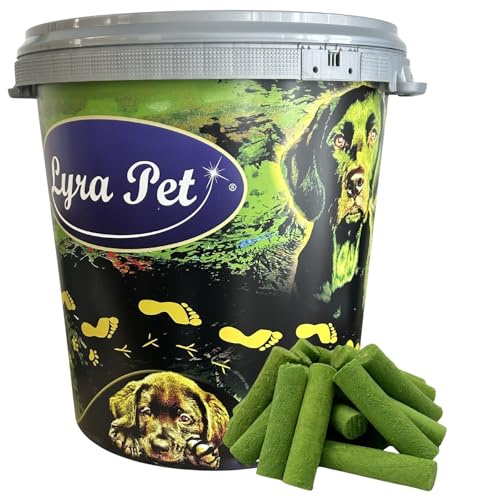 Lyra Pet® 1 kg (5 x 200 g) Katzengras Sticks gefriergetrocknet in 30 L Tonne | Katzensnack mit Huhn & Gerstengras | Getreidefrei & verdauungsfördernd | Ideal auch für Kitten & Senioren