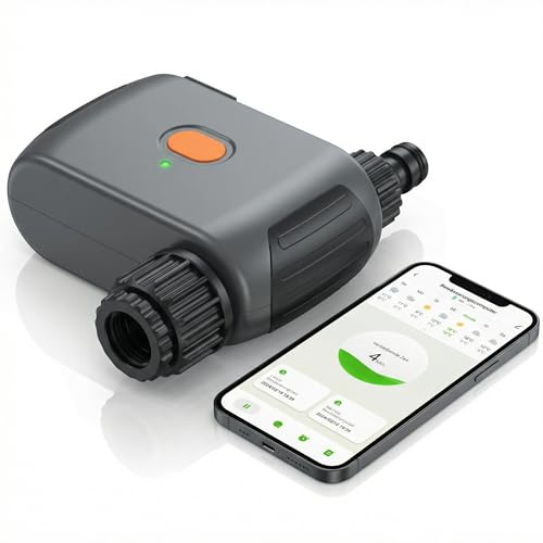 Brandson - Bewässerungscomputer Smart mit WLAN - WiFi Bewässerungssystem Garten - Bewässerungstimer - Automatische Bewässerung - mit App - Alexa, Google Assistant