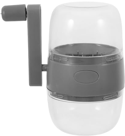 Beaupretty Molinillo Manual para Frutos Secos Manivela, Trituradora de Ajo y Jengibre, Herramienta Compacta de Cocina Gris para Picar Nueces, Semillas y Especias, Adecuado para Uso Doméstico