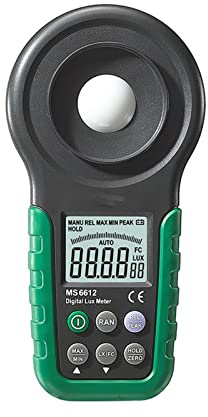 Belichtungsmesser, Digitale Multi-Funktion Luxmeter Ms6612. Hohe Genauigkeit 200.000 Lux Light Meter Test Spectra Auto Range(1 UK)