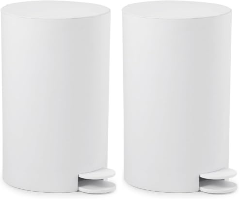 Gedy Sharon Cestino Bagno a Pedale da 3 L, Colore Bianco Finitura Opaca, Materiale Plastica Leggera e Resistente, Pattumiera Bagno con Cestino Interno Rimovibile Dotato di Maniglia, 100% Made in Italy