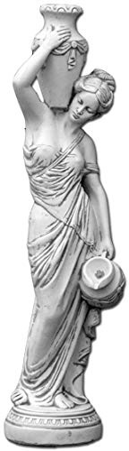gartendekoparadies.de Maia Titanen-Tochter Statue, 133 cm, 86 kg | Steinfigur mit Wasserlauf, 86 kg, Frostsicher, aus Steinguss, Für Außenbereich
