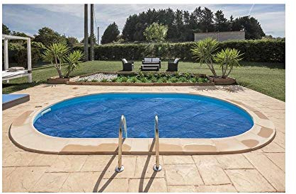 GRE CVPE800 - Bâche d'été pour piscines ovales enterrées de 800x 400cm, épaisseur 400µ, Couleur Bleue