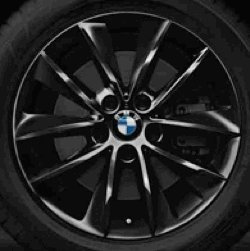 Original BMW aluminio Llanta X3 F25 V de radios 307 negro en 18 pulgadas