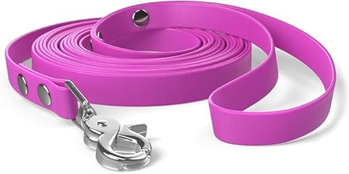 SNOOT 5 m dragkoppel, hundkoppel, handslinga, magenta, mycket stabil, smuts- och vattenavvisande