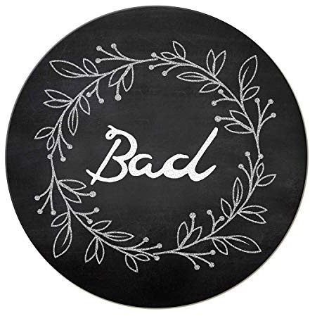 Logbuch-Verlag Badezimmer Türschild Bad Schild schwarz weiß Tafelkreide-Optik 15,5 cm - Badezimmerschild mit Klebepads