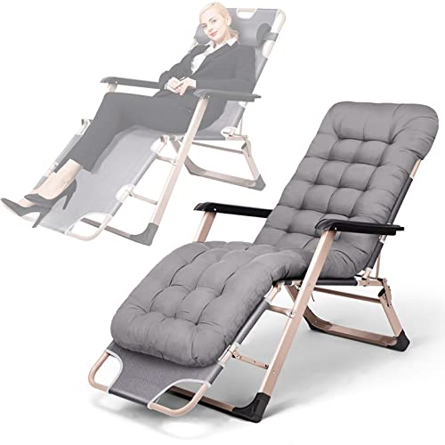 Liegestuhl Loungesessel, Gepolsterter Rasenstuhl, Anti-Gravity-Loungesessel, Verstellbarer Liegestuhl, Outdoor-Campingstuhl Für Den Pool-Hinterhof-Strand, Unterstützt 150 Kg/330 Lbs (B