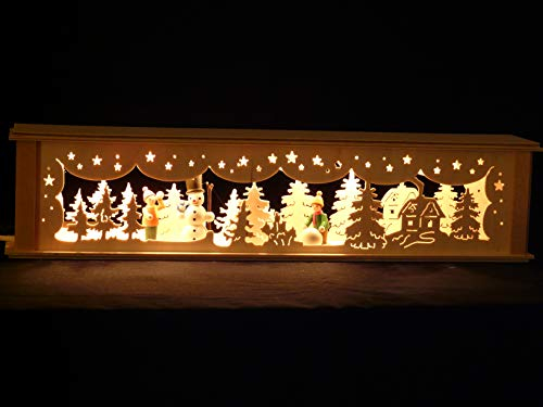 SchwibboLa Schwibbogen 2-39 Schwibbogenerhöhung für Lichterbogen Made Erzgebirge Seiffen Maße: 52x10x11cm (BxTxH) …, 1