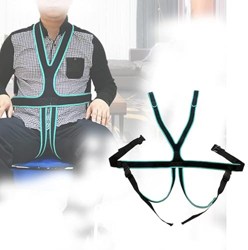 Arnés de seguridad elástico ajustable para silla de ruedas, cinturón de sujeción para el torso, correa de chaleco con bandas restringidas anticaídas para personas mayores postradas en cama con correa