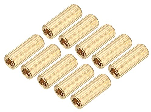YOKIVE 50Stk Messing Runde Gerade Abstandshalter Standoff M2 x 3 x 8mm | Abstandshalter, Mit Innengewinde, Befestigung Hauptplatine Ideal für Elektronikindustrie