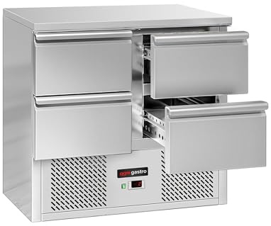 GGM Gastro | SAG97E4ND#07 | Kühltisch ECO - 900x700mm - mit 4 Schubladen